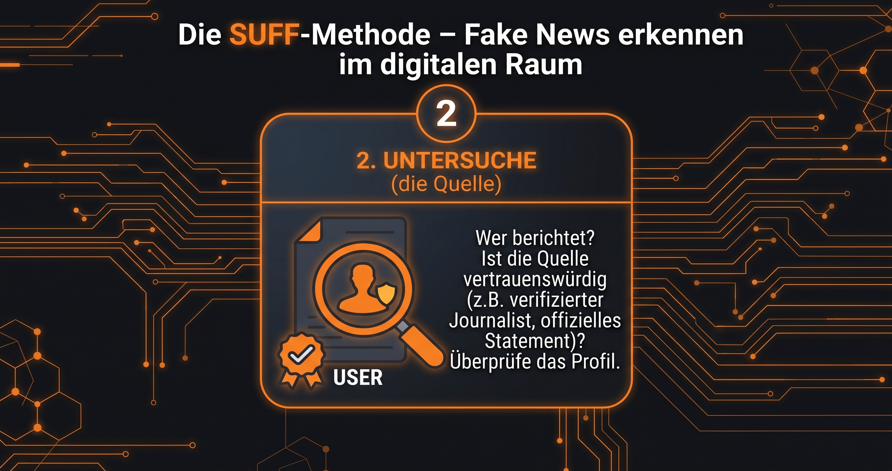 Schritt U: Untersuche die Quelle